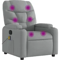 Syfax Massagestoel met lichtgrijze stof