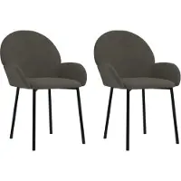Syfax Eetkamerstoelen 2 st fluweel donkergrijs
