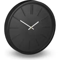 Relaxdays wandklok - Ø 35 cm - zonder secondewijzer - modern - zwart