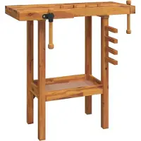 Syfax Werkbank met bankschroeven 92x48x83 cm massief acaciahout