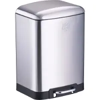 Dirt Devil Pedaalemmer 12 Liter - Prullenbak Badkamer - RVS - Zilver