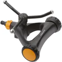 Fiskars Draaisproeier van metaal met wielen