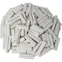 LEGO 2x8 bakstenen wit - 100 stuks - Witte bakstenen 3007 (3007, Accessoires)