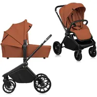 Lionelo Mika Plus - Kinderwagen 2in1 - XXL SET - Veelzijdig en jaarrond - Grote wielen - tot 22kg - Bediening met een hand - Voor alle soorten terrein - Accessoireset