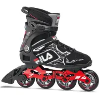 FILA Rolschaatsen - Erfgoed Pro 84 - Zwart/Rood - Skeelers - - 42 - Rolschaatsen