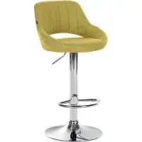 CLP barkruk Milet, bekleed met stof, in hoogte verstelbaar, draaibaar, met rugleuning | Kleur: paars, frame: chroom
