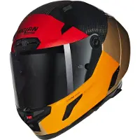 Nolan X-804 RS Blocco 349 Carbon Oranje Sand Visceraal Rood Glossy Integraalhelm Maat M