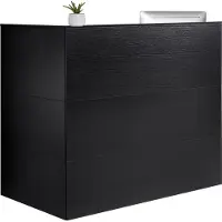 Vevor Receptiebalie L-vormige balietafel, receptiebalie, verkoopbalie met lades en opbergkast voor kassa, schoonheidssalon, kantoor, wit