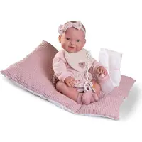 Antonio Juan Mia Newborn Pees With Cushion Doll 42 Cm Roze Kinderen