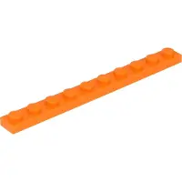 LEGO 1x10 Platen 4477 - 100 stuks, oranje