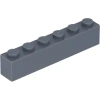 LEGO 10 stuks 3009 steenblokje 1x6, basisstenen, 10 donkerblauw