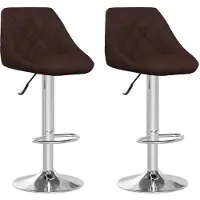 Syfax Barstoelen 2 st kunstleer bruin