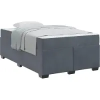 vidaXL Bedframe met matras Donkergrijs 120 x 200 cm Stof