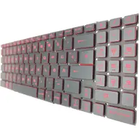 T-ProTek DUITSE - Toetsenbord met rode achtergrondverlichting, compatibel met MSI GF66 Katana 11UD-092