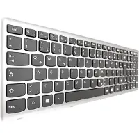 T-ProTek DE - Zwart toetsenbord met grijze rand, compatibel met Lenovo, onderdeelnummer: 25213044