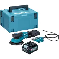 Makita BO 004 CGD101 accu excentrische schuurmachine 40 V max. 150 mm 3,0 mm slag Brushless + 1x accu 2,5 Ah + Makpac - zonder oplader