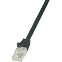 Logilink CP1083U RJ45 Netwerk Aansluitkabel CAT 5e U/UTP 7.5 m Zwart Snagless
