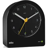 Braun BC-22-B Klassieke Analoog Alarmklok, Stijgende Alarm, Snooze, Achtergrondverlichting, Zwart