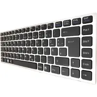T-ProTek DUITS - Zwart + zilveren frame + achtergrondverlicht toetsenbord voor Sony Vaio VPCS12J1E/W