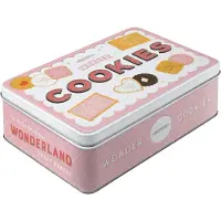 Nostalgic Art Nostalgic-Art Retro voorraadbus, plat, 2,5 liter, "Wonder Cookies" design