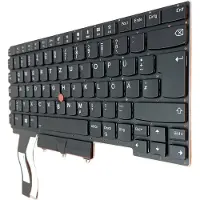 T-ProTek DE-zwart toetsenbord, compatibel met TrackPoint, voor Lenovo ThinkPad E14, 2e generatie (20TA000CGE)