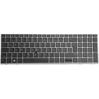 T-ProTek Duits toetsenbord, zwart, met grijze omlijsting en TrackPoint, voor Asus ZBook 17 G6 6TV36EA