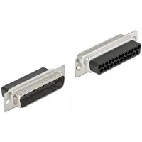 DeLOCK D-Sub 25 pin crimp male to 2 x RJ45 female with assembly kit beige