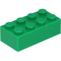 LEGO 2x4 steen 3001 - 100 stuks, groen