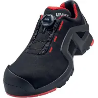Uvex 65673, Heren, Volwassenen, Veiligheidsschoenen, Zwart, Rood, ESD, S3, SRC, Snelstropsysteem