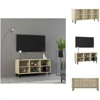 vidaXL TV-meubel Industriële Stijl - 103.5x30x50 cm - Sonoma Eiken - 4 metalen poten - Kast