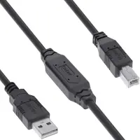InLine actieve USB-A - USB-B kabel | USB2.0 | 10 meter