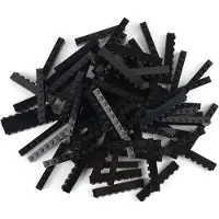 LEGO 1x8 steen, hoge steen, zwart - 3008, nieuw! Aantal: 100 stuks
