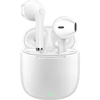 Cofi1453® yobola Bluetooth 5.1 In-ear oordopjes, Bluetooth HiFi stereo geluid, IPX5 waterdicht, touchbediening, microfoon, wit