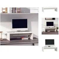 vidaXL Monitorstandaard - Monitorstandaards - Monitor Standaard - Computerstandaard - Monitorstandaard 50x27x15 cm massief grenenhout wit