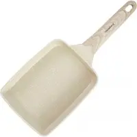 Klausberg 7815 - Rechthoekige Pan met houten handvat - Beige - Anti-aanbakpan