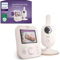 Philips AVENT AVENT Videobabymonitor SCD881/26: Geavanceerd model, met infrarood, bereik van 300 meter (binnen), 50 meter (buiten), 300 meter, FHSS-technologie, 2,4 GHz