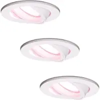 Hofronic Set van 3 Dublin Smart inbouwspots - WiFi + Bluetooth - Bestuurbaar via App - RGBWW Dimbaar - Wit - kantelbaar - IP20 - Google home , Alexa en Siri -
