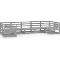 vidaXL 7-delige Loungeset massief grenenhout