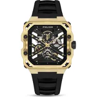 Police Analoog horloge zwart