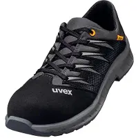 Uvex 69499, Heren, Volwassenen, Veiligheidsschoenen, Zwart, Grijs, ESD, S2, Vetergesp