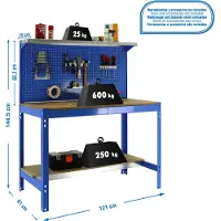Simonwork (bancos De Trabajo) Bt3 Metaalplank 1445x1210x610 Mm