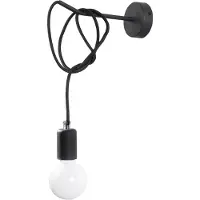 Sollux Kinkiet EDISON, zwart, 1xE27x60W, metaal, afmetingen: 100x23x23 cm, IP20, merk: