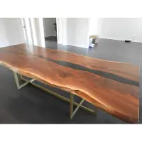 AEA Flusstisch Esstisch River Table Massiv Tische 240x100 Epoxidharz Meer Waterfall