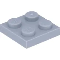 LEGO 2x2 Platen 3022 - 100 stuks, lichtblauwgrijs