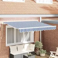 Prolenta Maison Exclusive - Vervangingsdoek voor zonnescherm, 2,5x2 meter, blauw en wit gestreept