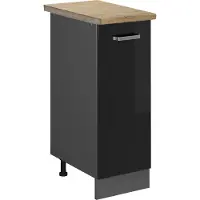 Vicco R-Line Apotheekkast – 30 cm, WB Eik Zwart hoogglans