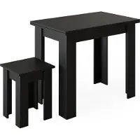 Vicco Roman Eettafel met stoel – 90 x 60 cm Zwart