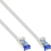 InLine UFTP CAT6a flexibele platte netwerkkabel | TPE LSZH | wit | 20 meter