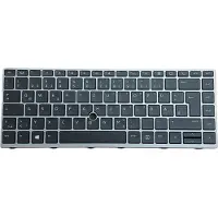 T-ProTek Duits toetsenbord, zwart, met zilveren frame, TrackPoint voor HP EliteBook 840 G5, modelnummer 3JZ26AW