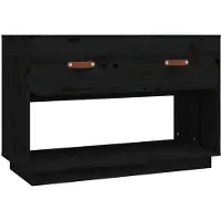 Syfax Tv-meubel 90x40x60 cm massief grenenhout zwart